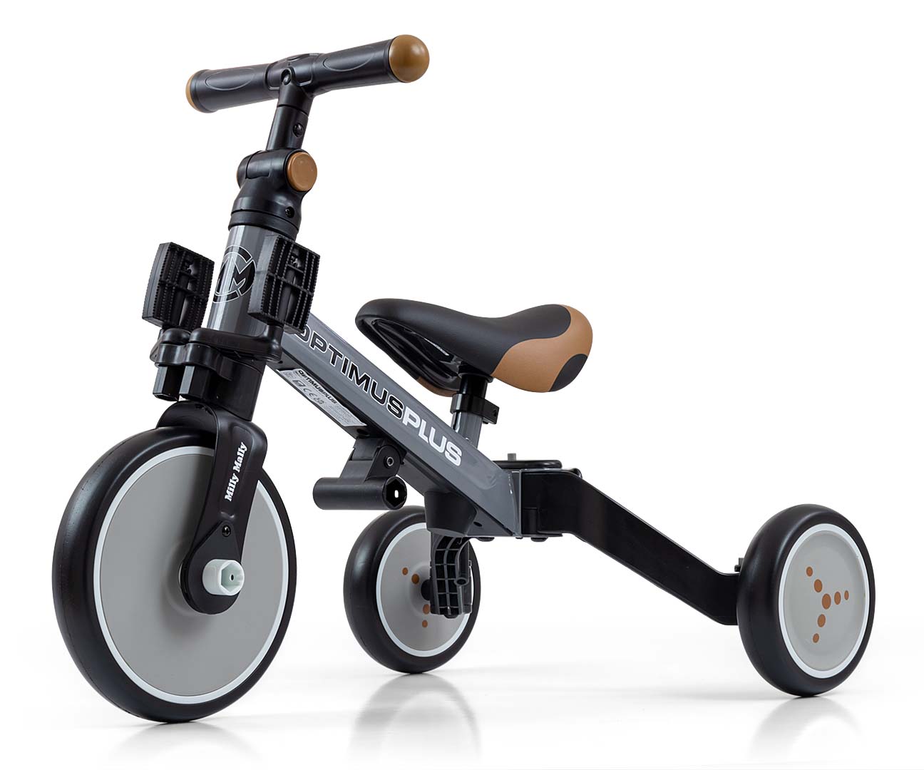 Milly Mally Rowerek 4w1 Optimus Plus Grey — zdjęcie 4