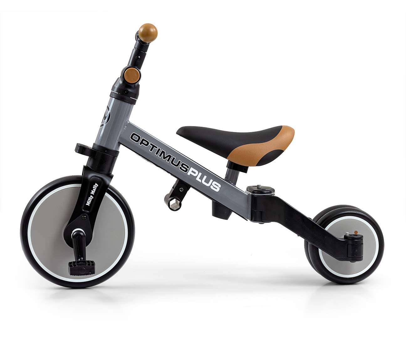 Milly Mally Rowerek 4w1 Optimus Plus Grey — zdjęcie 7