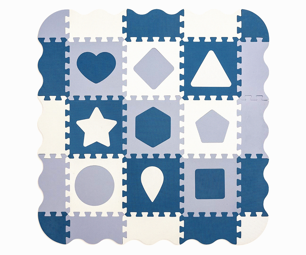 Vahtmatt puzzle Jolly 3x3 Shapes - Blue