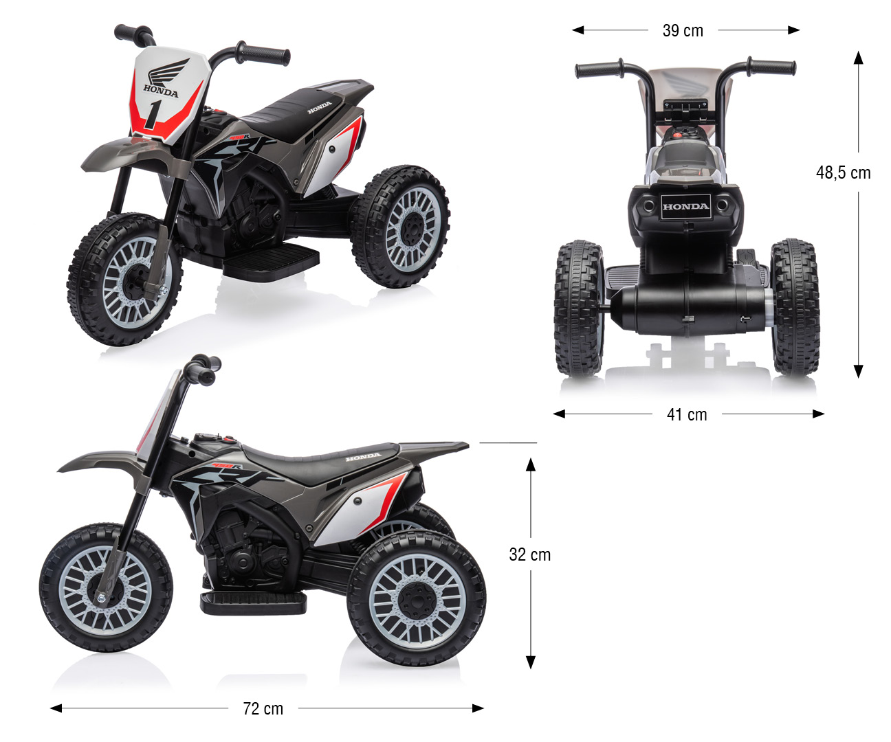 Pojazd na akumulator Motocykl HONDA CRF 450R Grey — zdjęcie 15