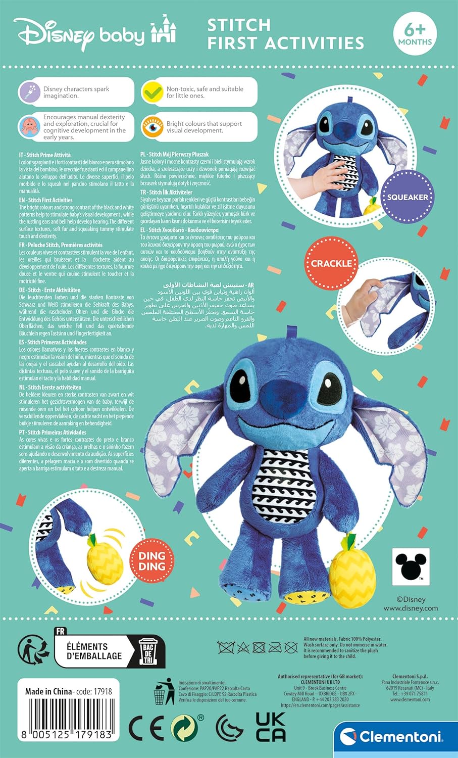 Clementoni baby Stitch Mój pierwszy pluszak 17918 — zdjęcie 3