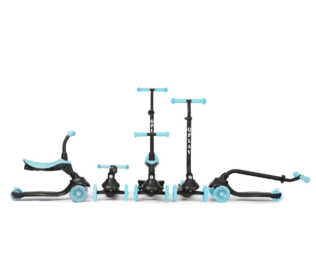 Qplay Hulajnoga Sema Evo 3w1 Sky Blue — zdjęcie 7