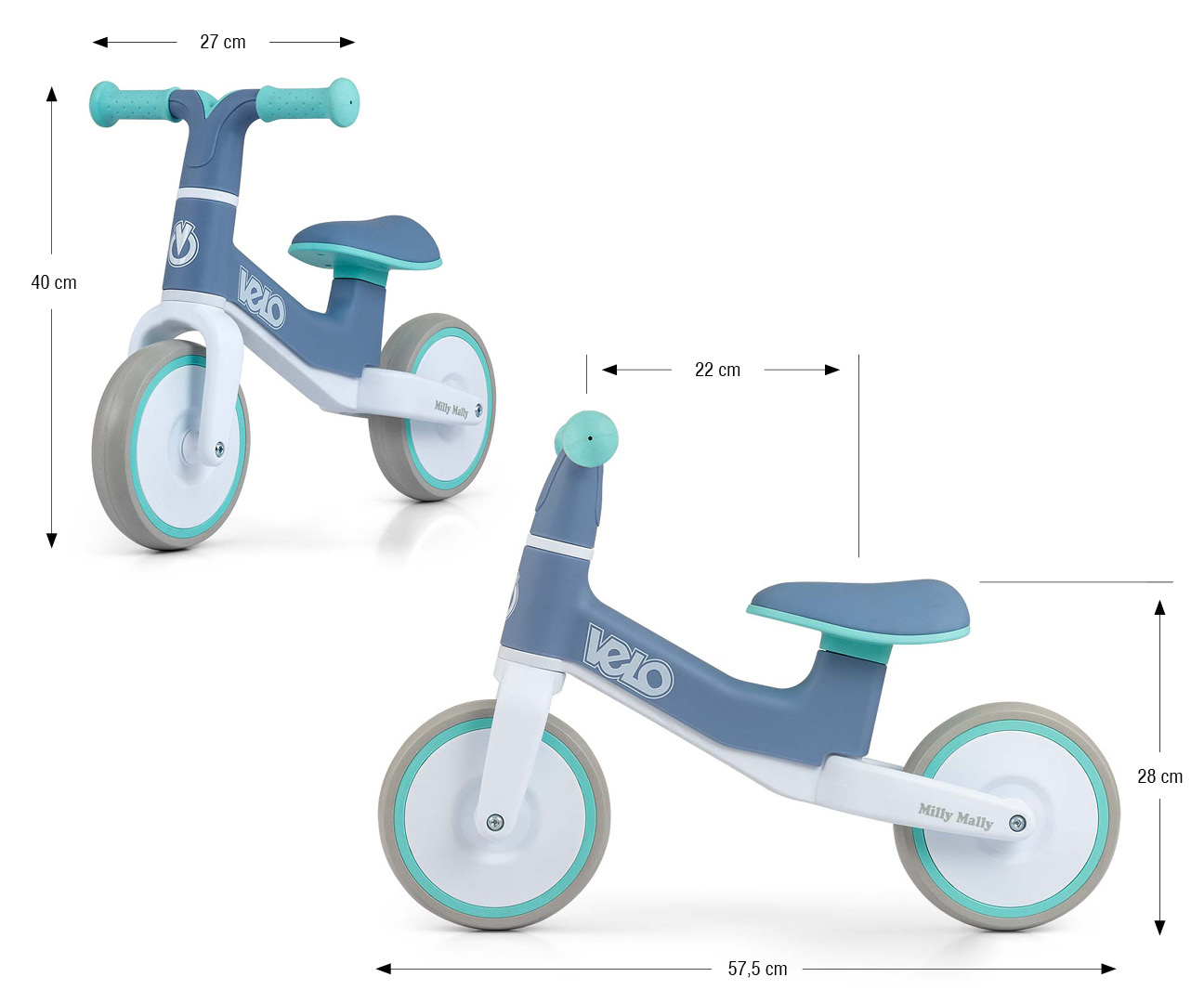 Milly Mally Rowerek Biegowy Velo Mint — zdjęcie 7
