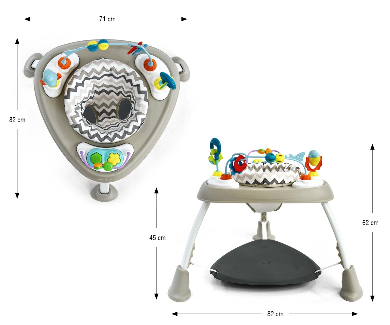 Milly Mally Centrum Aktywności Bounzee Grey — zdjęcie 9