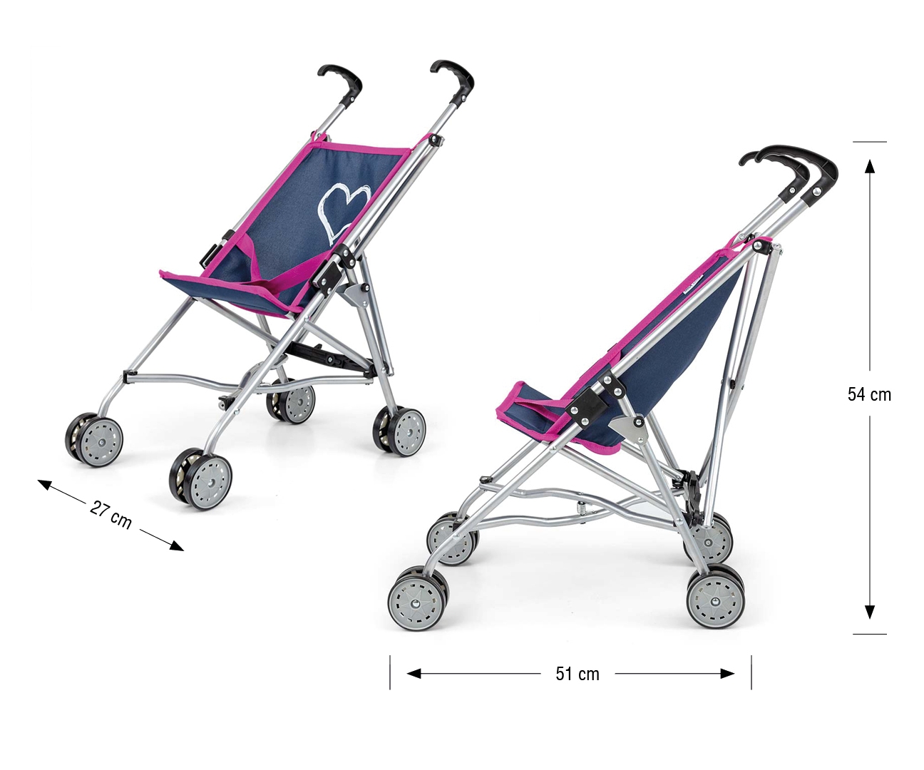 Milly Mally Wózek dla lalek Julia Prestige Navy — zdjęcie 5