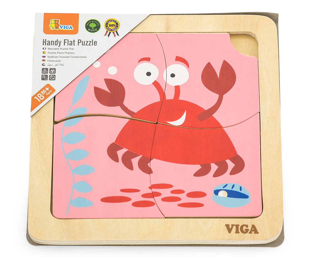 Viga 50146 Puzzle na podkładce - krab — zdjęcie 2