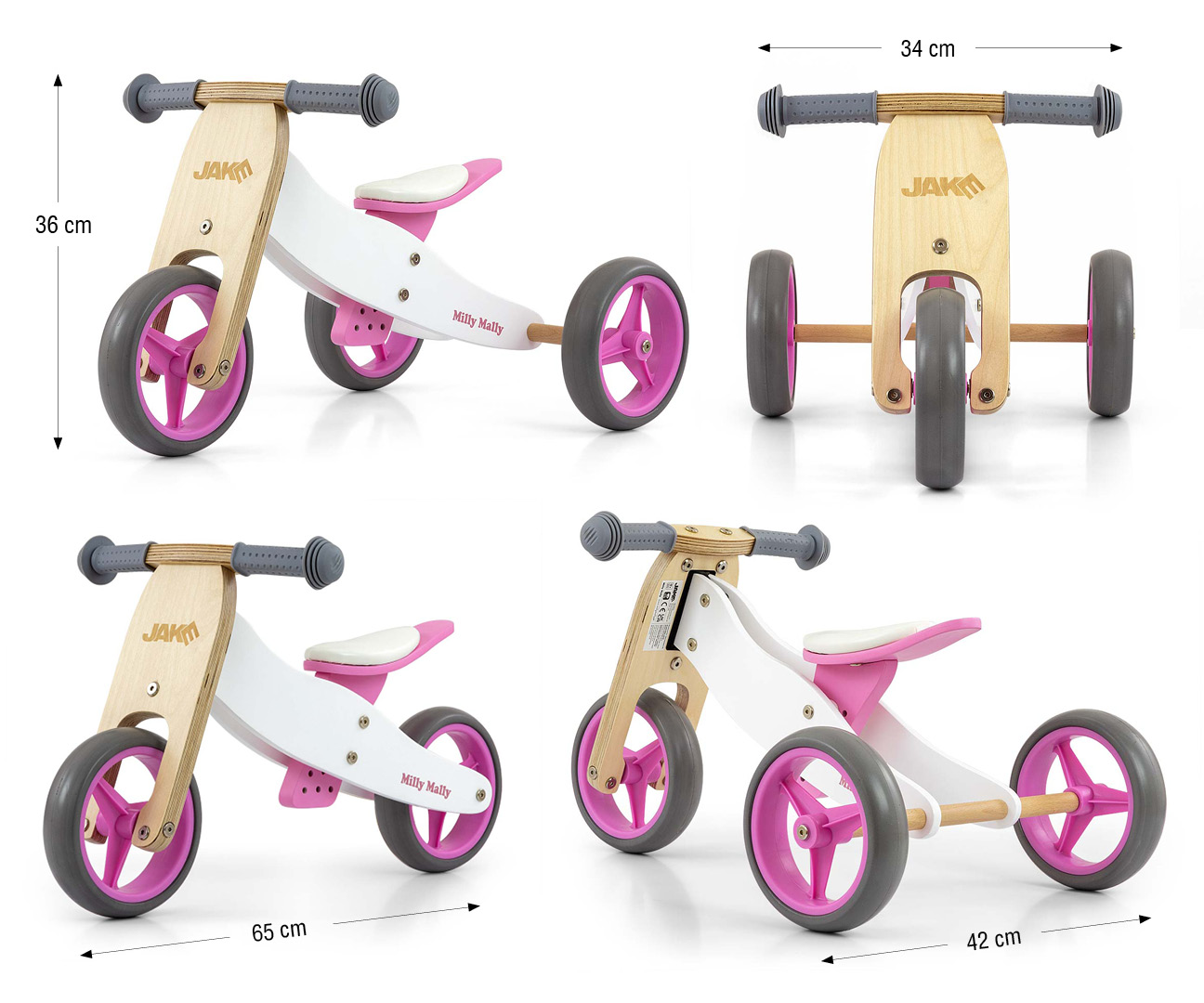 Milly Mally Pojazd Jake Classic Pink — zdjęcie 10
