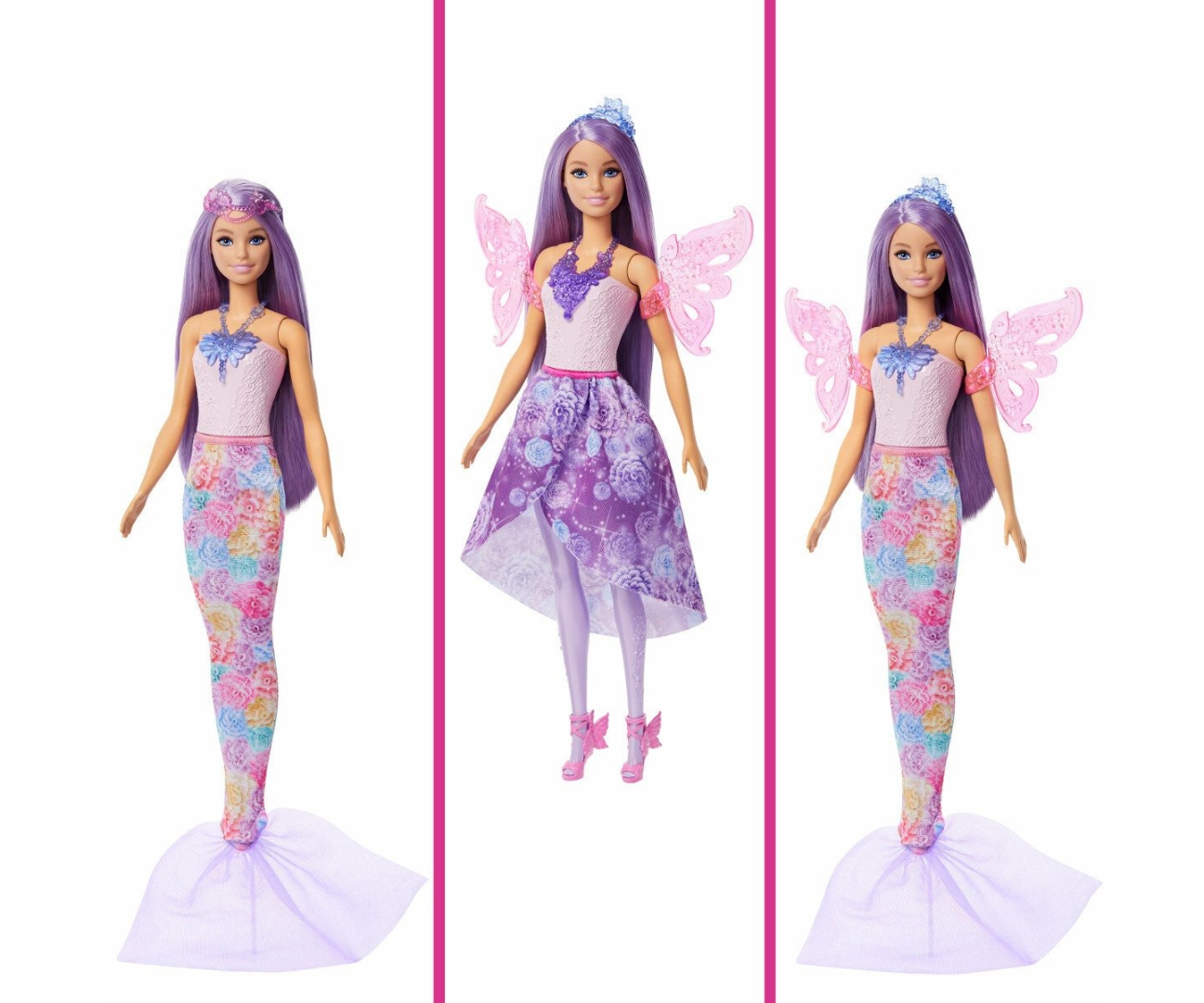 Mattel JCP74 Barbie Magiczna Lalka Lalka Wróżka Syrenka z Ubrankami — zdjęcie 5