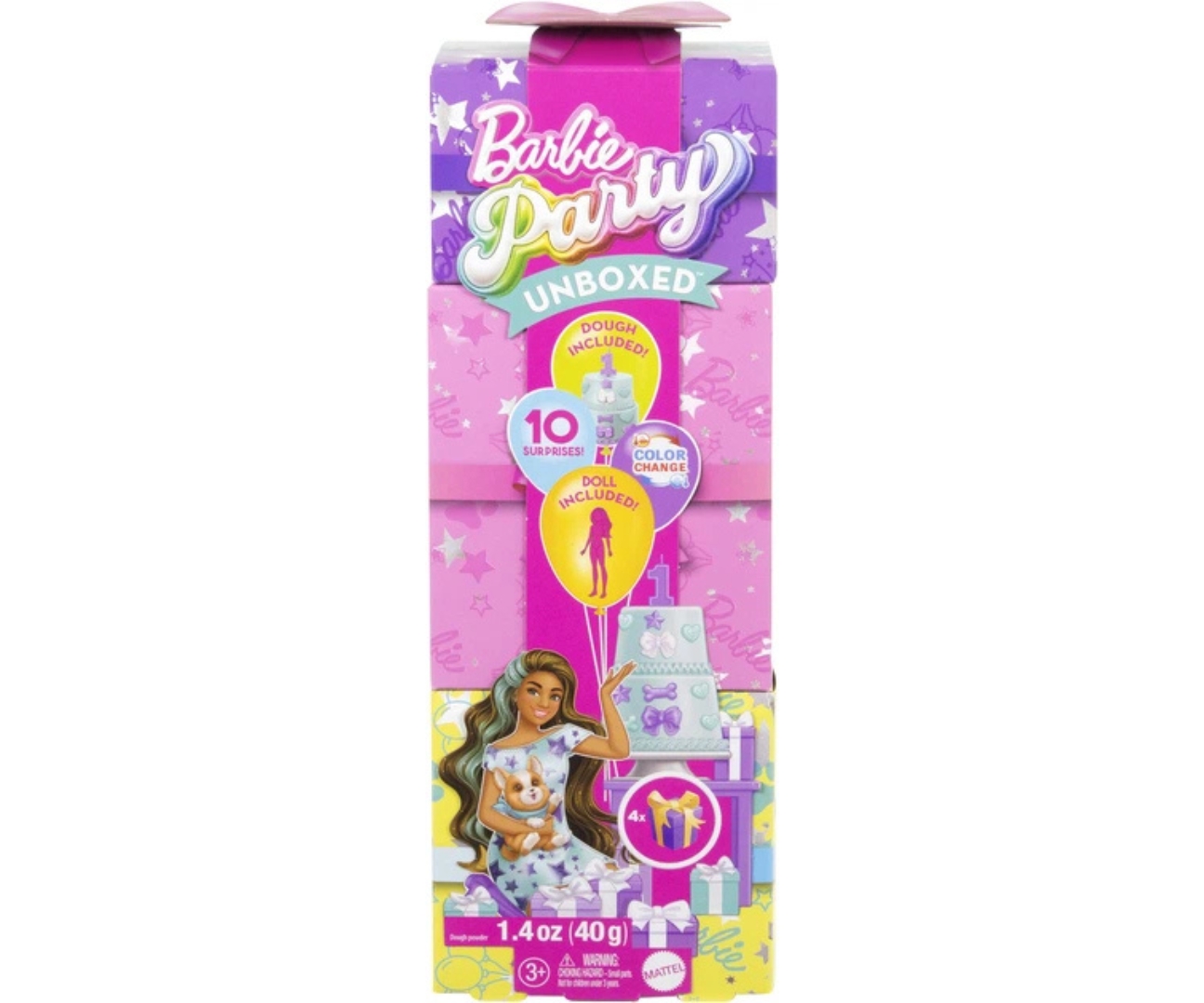 Mattel JFG72  Barbie Party Unboxed Reveal – Zestaw 10 Niespodzianek z Lalką — zdjęcie 3