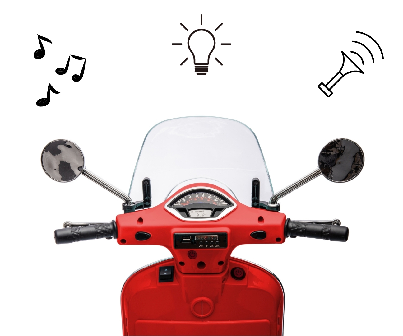 Milly Mally Pojazd na akumulator Vespa GTS Super Red — zdjęcie 11