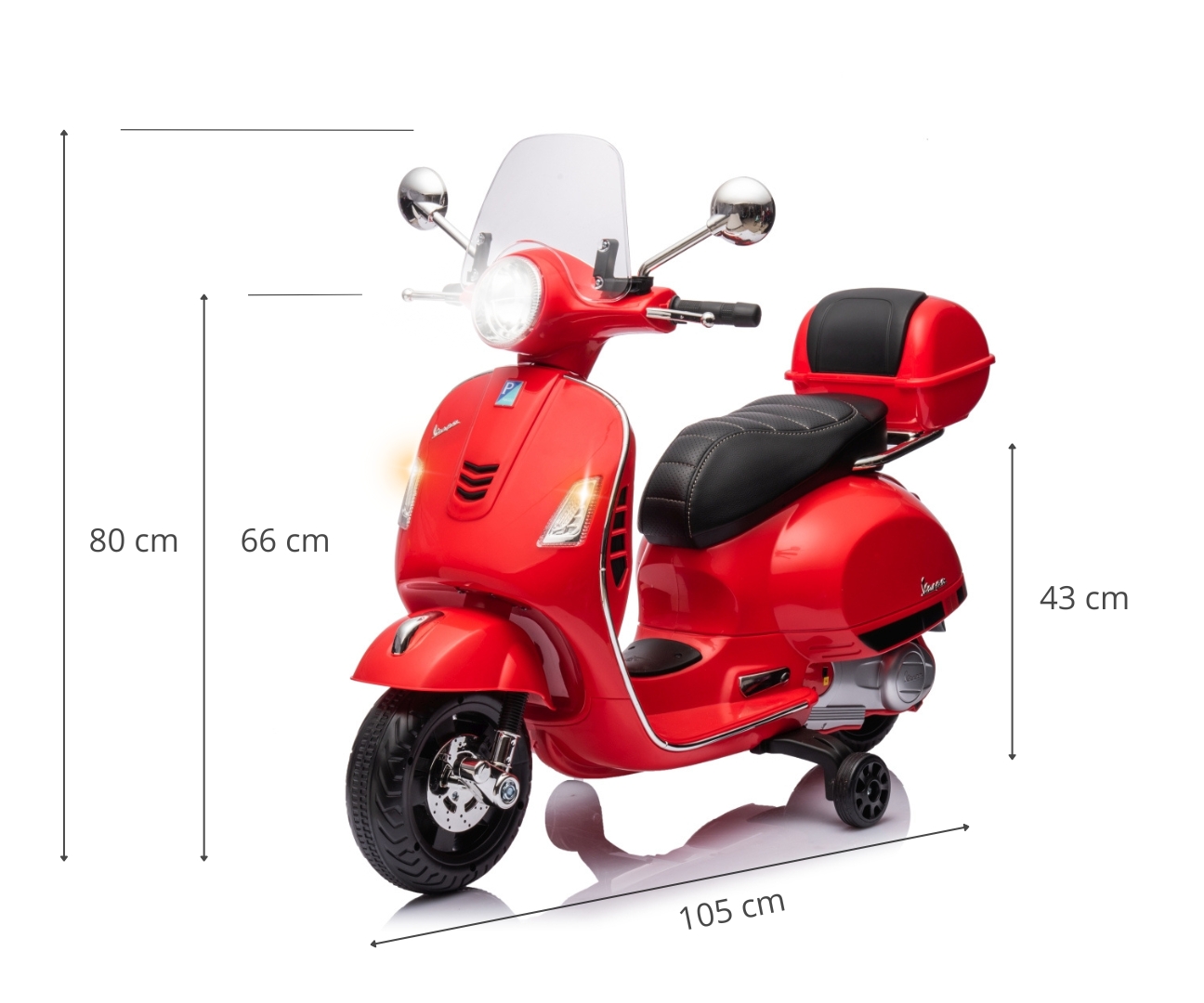 Milly Mally Pojazd na akumulator Vespa GTS Super Red — zdjęcie 12