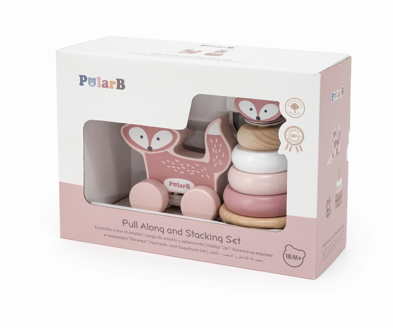 Viga 44228 PolarB Zestaw do ciągnięcia i piramidka- Lis — zdjęcie 5