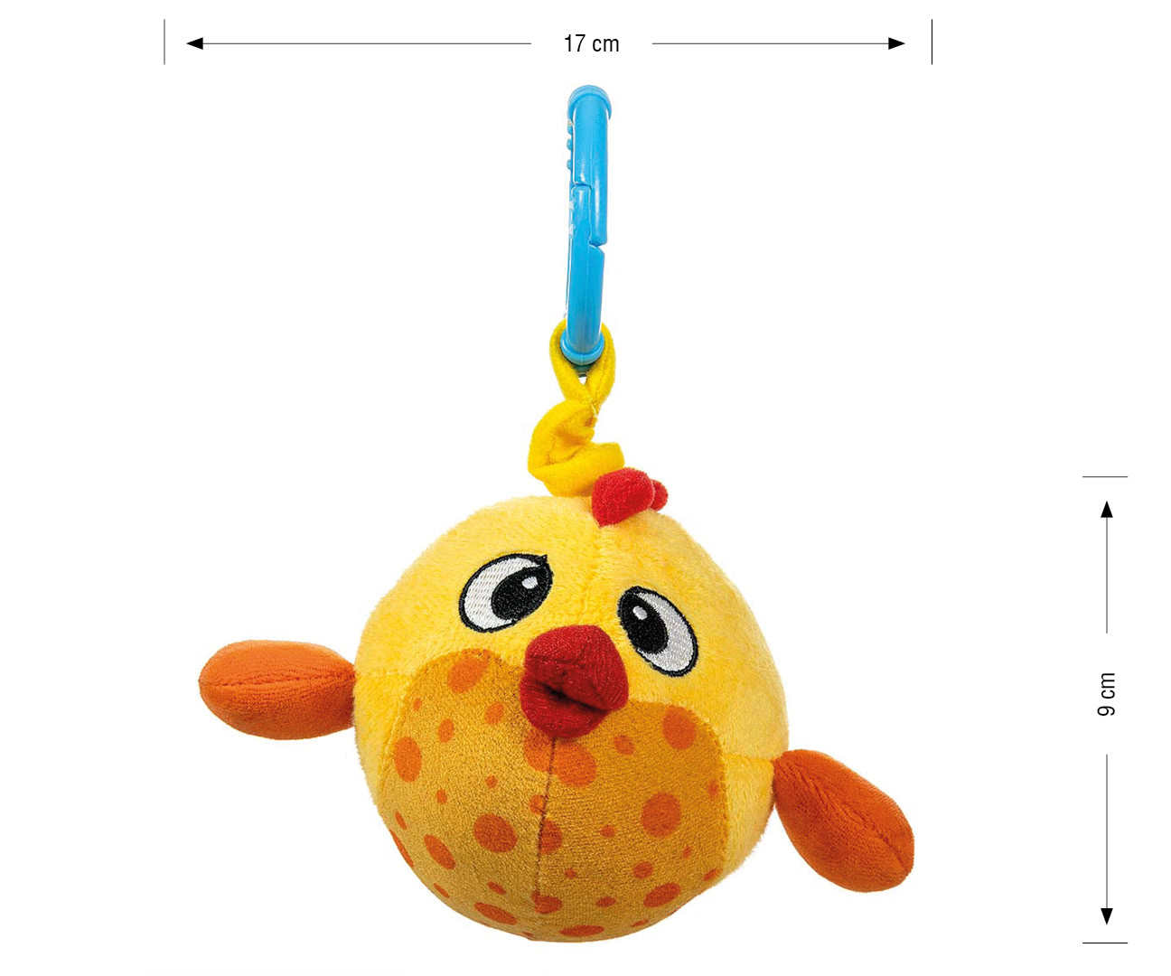Zawieszka pluszowa Rybka - Baby fish - 2882 YELLOW — zdjęcie 2