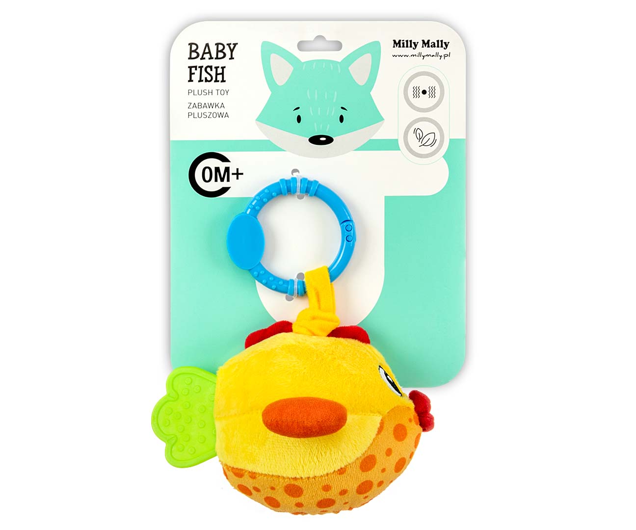 Zawieszka pluszowa Rybka - Baby fish - 2882 YELLOW — zdjęcie 5