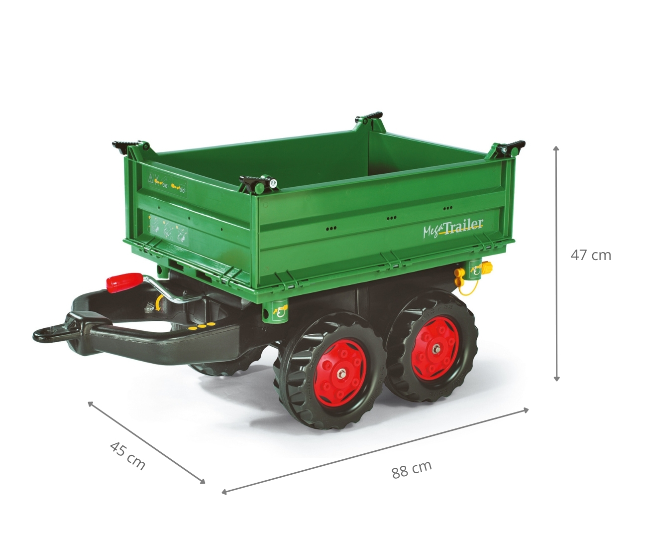 Rolly Toys 122202 Przyczepa Rolly - Mega Trailer Ciemno Zielona Koła 2-osie — zdjęcie 7