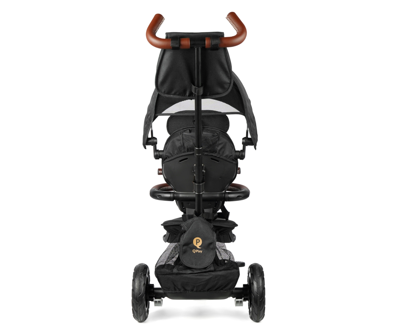 Qplay Rowerek Trójkołowy Rito Deluxe Rubber Black — zdjęcie 5