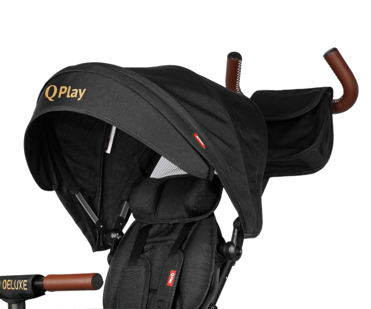 Qplay Rowerek Trójkołowy Rito Deluxe Rubber Black — zdjęcie 6