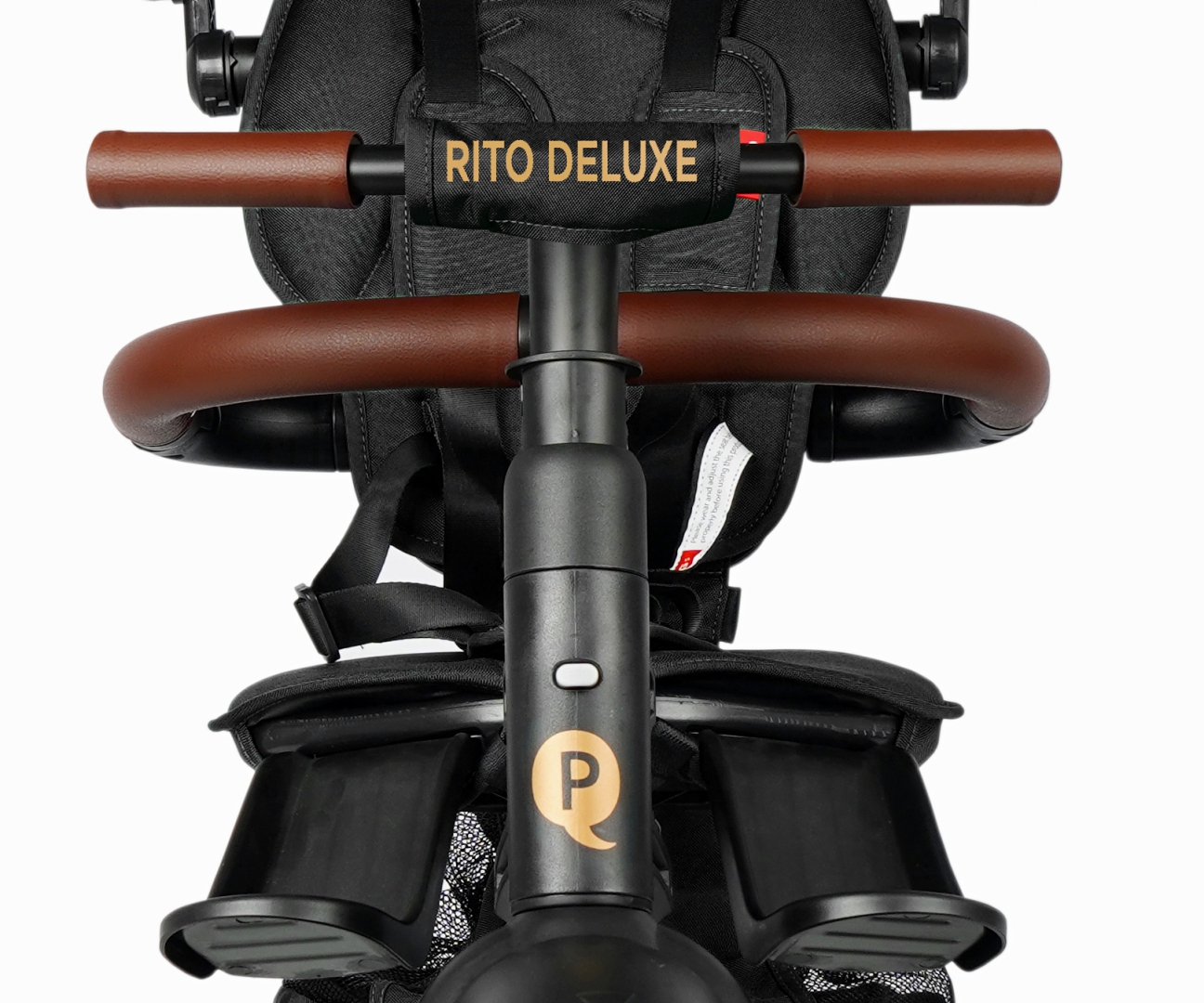Qplay Rowerek Trójkołowy Rito Deluxe Rubber Black — zdjęcie 8