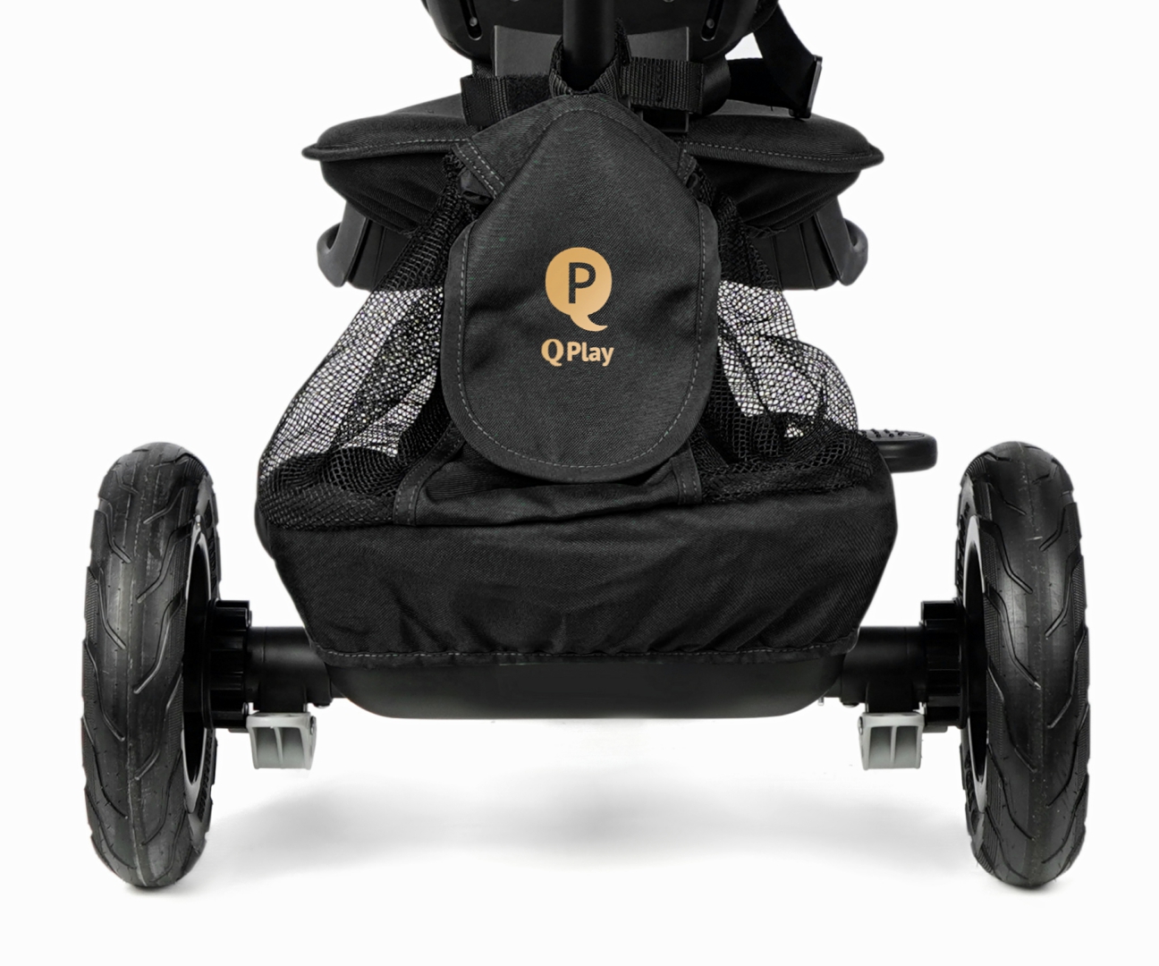 Qplay Rowerek Trójkołowy Rito Deluxe Rubber Black — zdjęcie 9