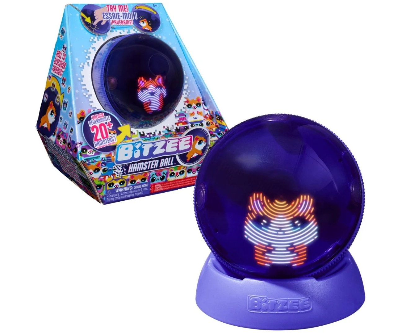 Spin Master 6072283 Bitzee Zwierzątko interaktywne Hamster Ball fioletowy