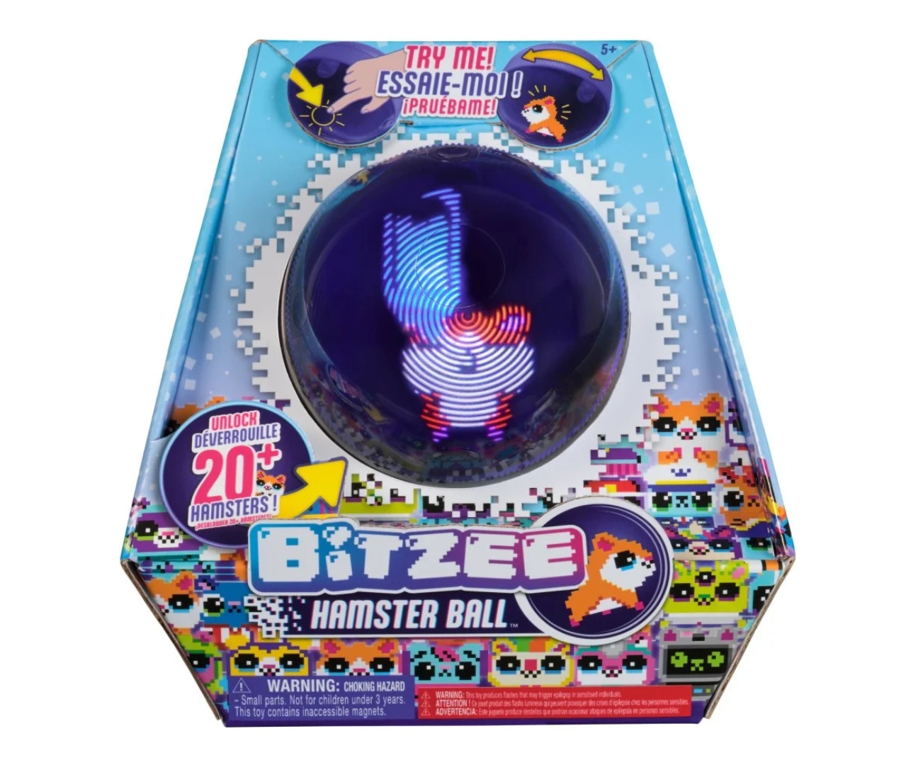 Spin Master 6072283 Bitzee Zwierzątko interaktywne Hamster Ball fioletowy — zdjęcie 2