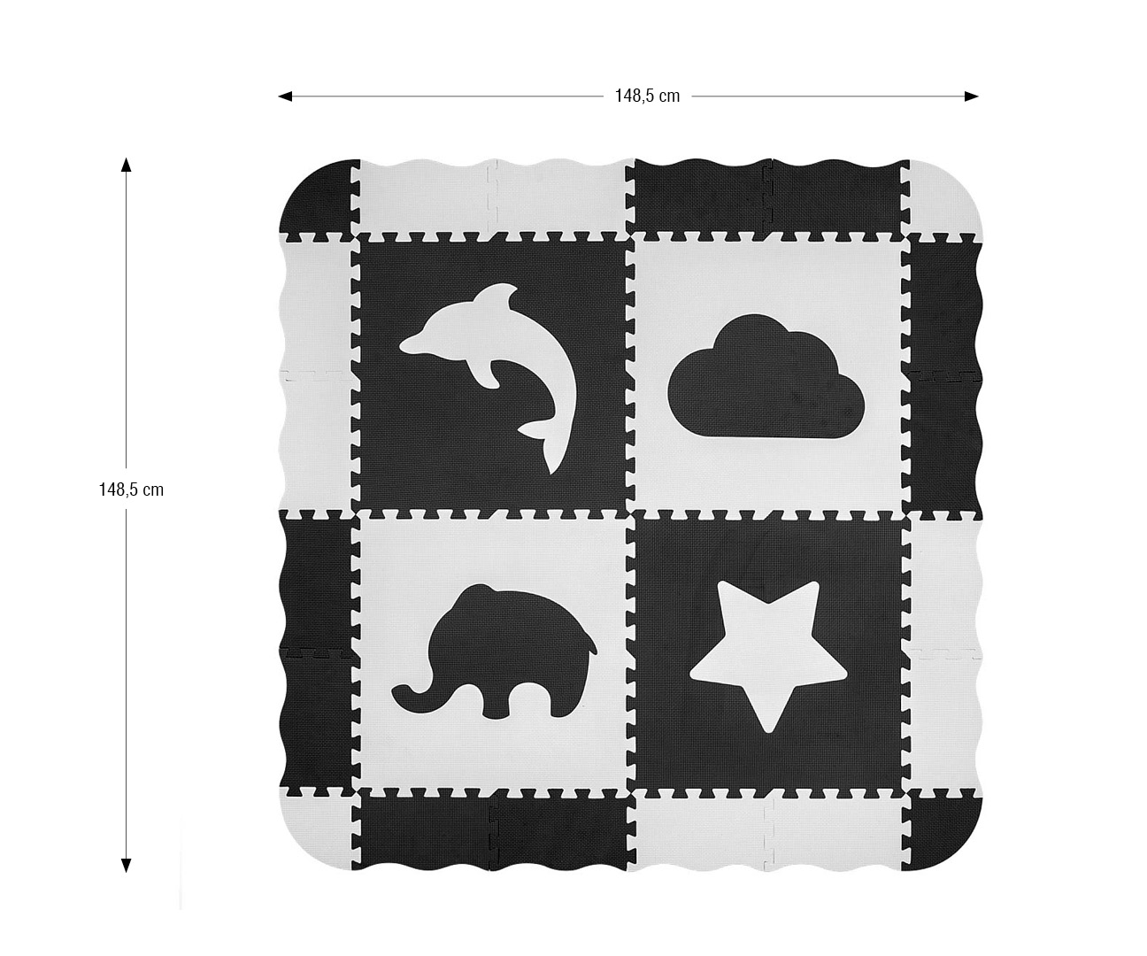 Milly Mally Mata piankowa puzzle Jolly 2x2 - Grey — zdjęcie 9