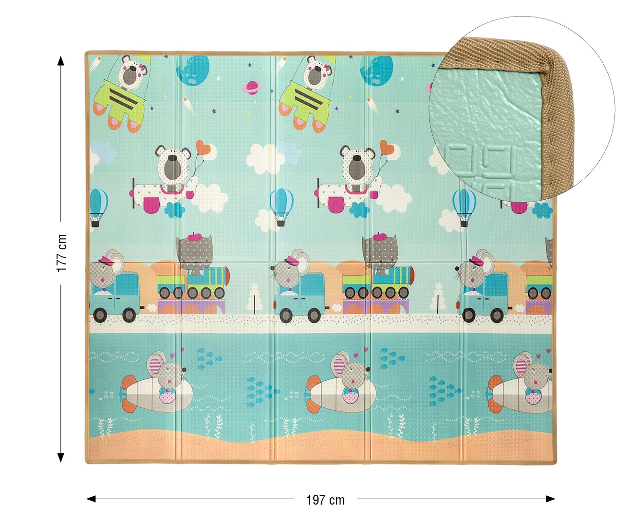 Milly Mally Mata piankowa składana Play Circus and Travel T1 — zdjęcie 5
