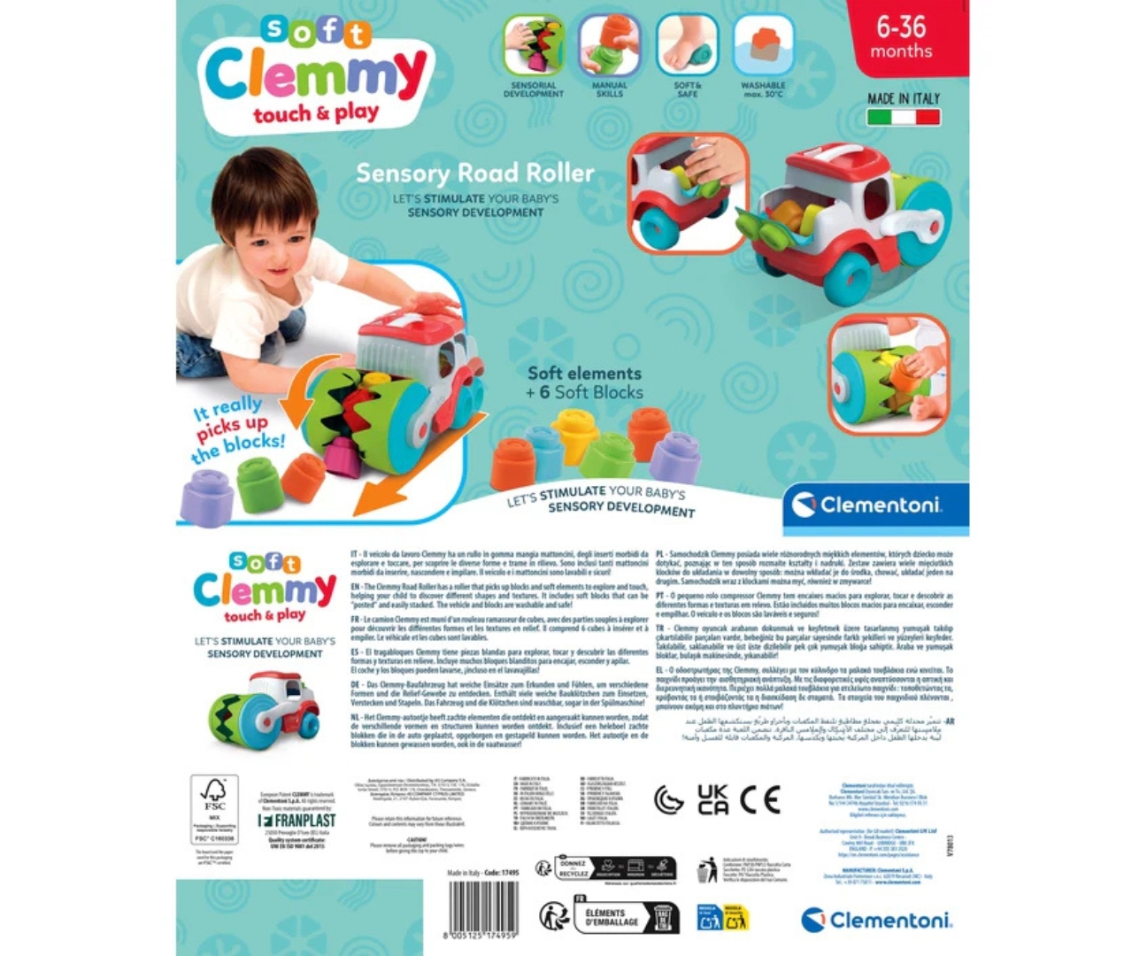 Clementoni 17495 Clemmy Walec Sensoryczny — zdjęcie 3