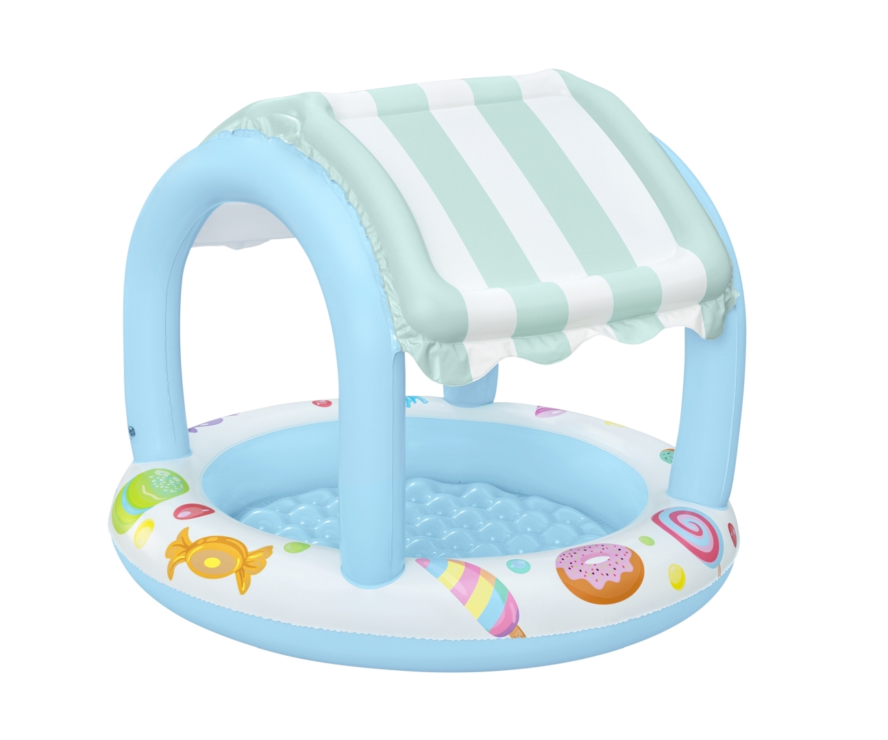 Bestway 52638 Täispuhutav bassein katuse ja täispuhutava põhjaga Cukierkowy Domek 1.04m x 84cm