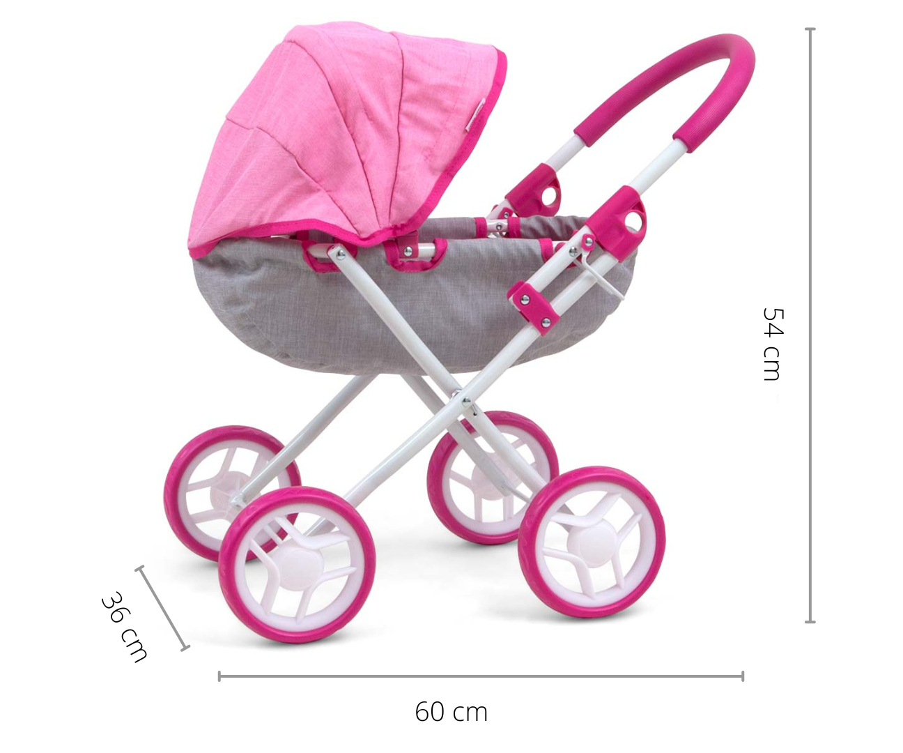Milly Mally Wózek dla lalek Dori Prestige Pink — zdjęcie 7