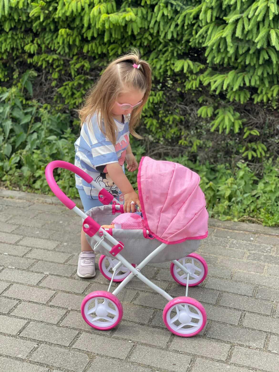 Milly Mally Wózek dla lalek Dori Prestige Pink — zdjęcie 9