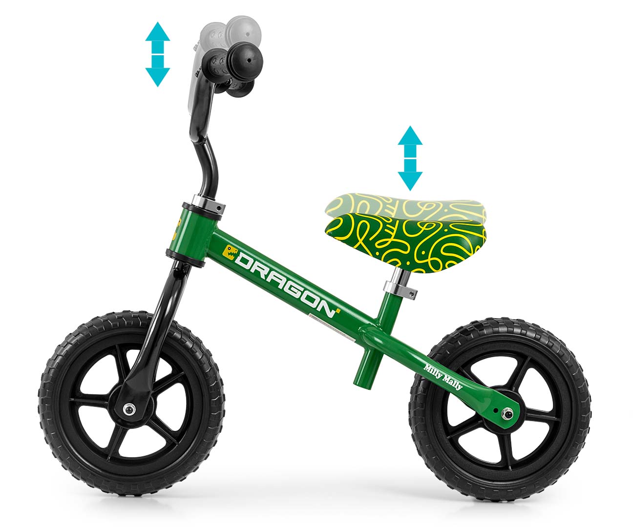 ND18_6345 Milly Mally Rowerek biegowy Dragon Gree