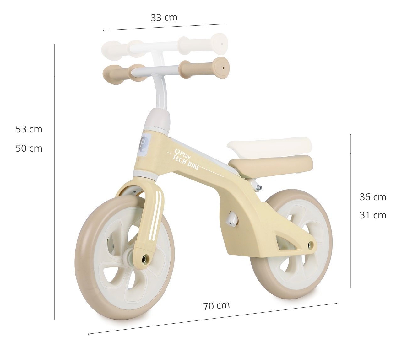Qplay Rowerek Biegowy Tech Cream — zdjęcie 8