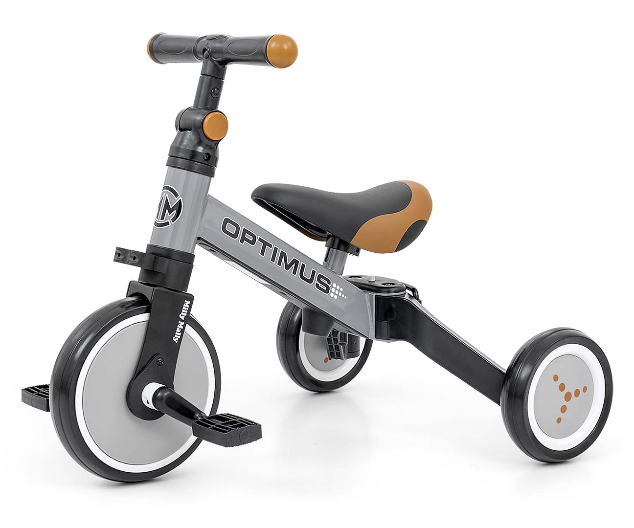 Milly Mally Rowerek 3w1 Optimus Grey