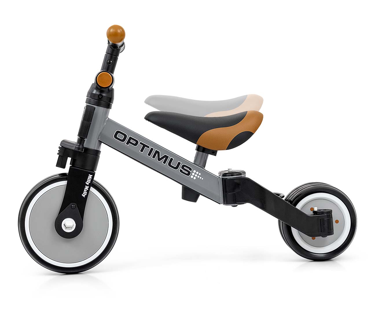 Milly Mally Rowerek 3w1 Optimus Grey — zdjęcie 7