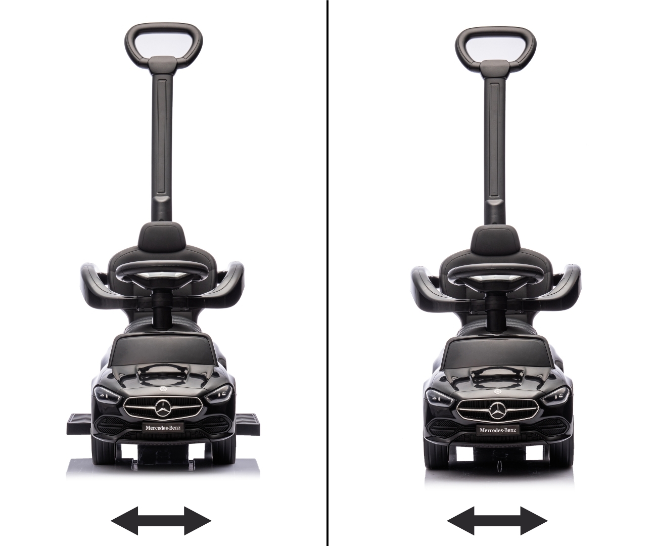 Milly Mally Pojazd z rączką MERCEDES C-Class Deluxe Black — zdjęcie 6