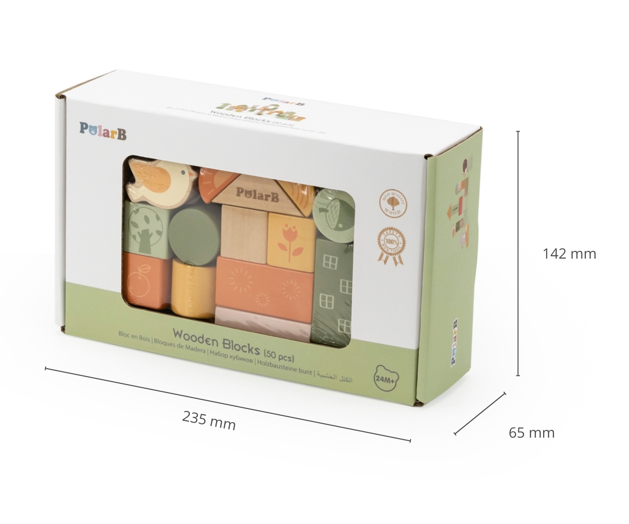 Viga 44230 PolarB Drewniane klocki 50 elementów — zdjęcie 6