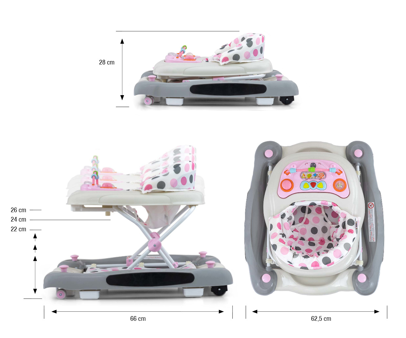 Milly Mally Chodzik dla Dziecka Patrol Plus Pastel Dots — zdjęcie 11