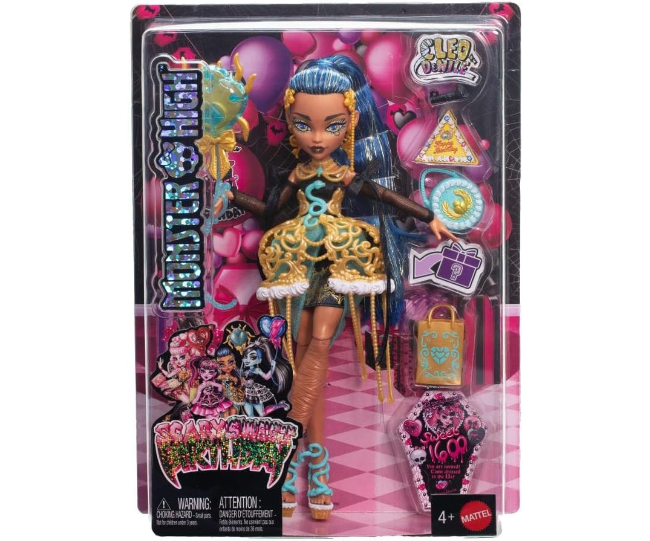 Mattel JBG76 Lalka Monster High Straszysłodkie Urodziny - Cleo De Nile — zdjęcie 5
