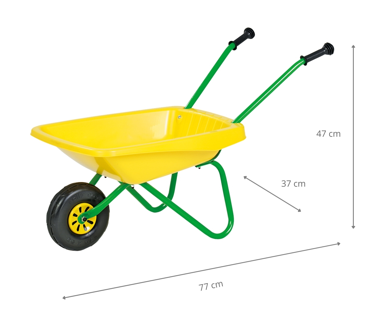 Rolly Toys 270873 Taczka Plastikowa Żółta — zdjęcie 5