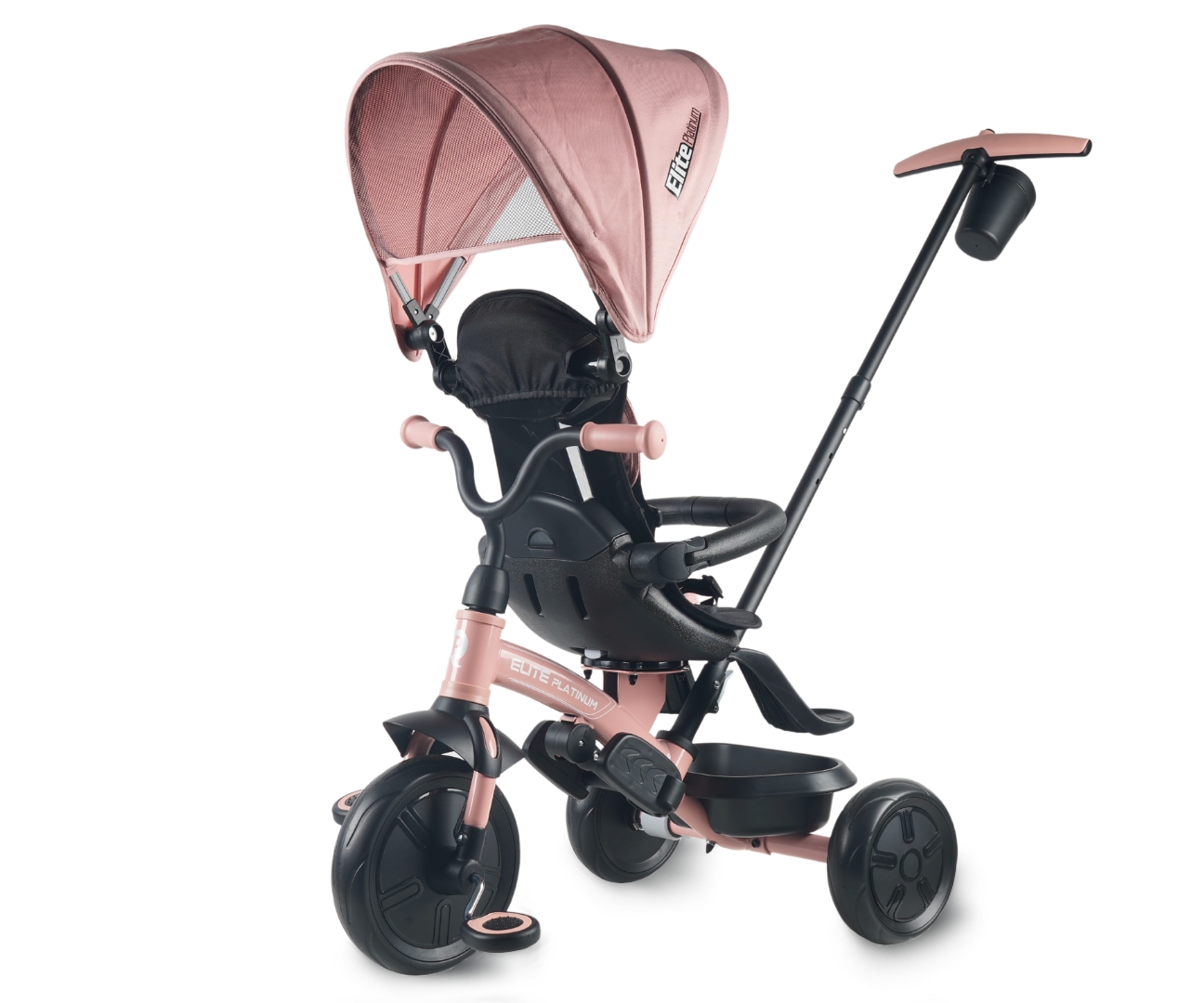 Qplay Rowerek Trójkołowy Elite Platinum Pink — zdjęcie 2