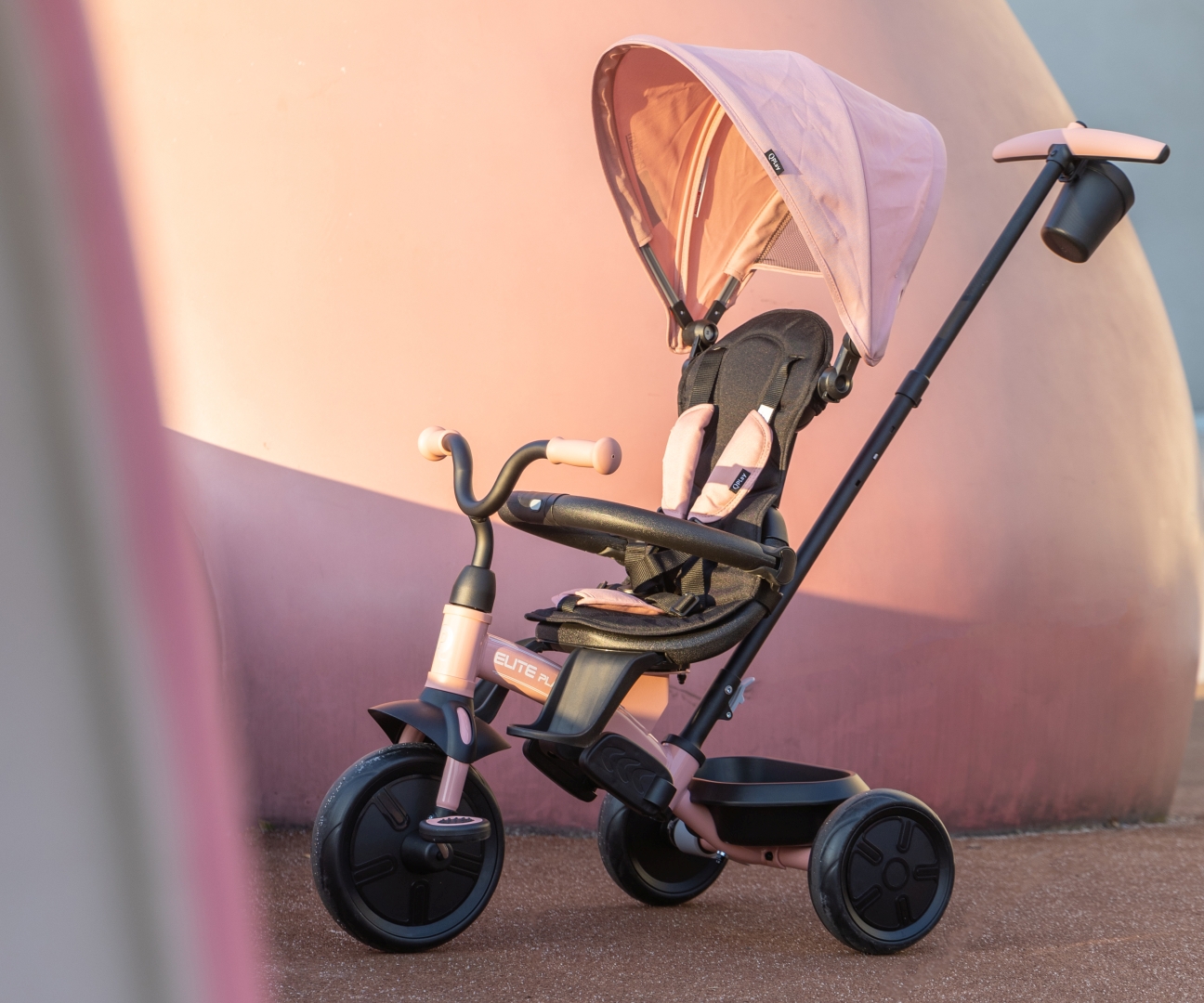 Qplay Rowerek Trójkołowy Elite Platinum Pink — zdjęcie 8