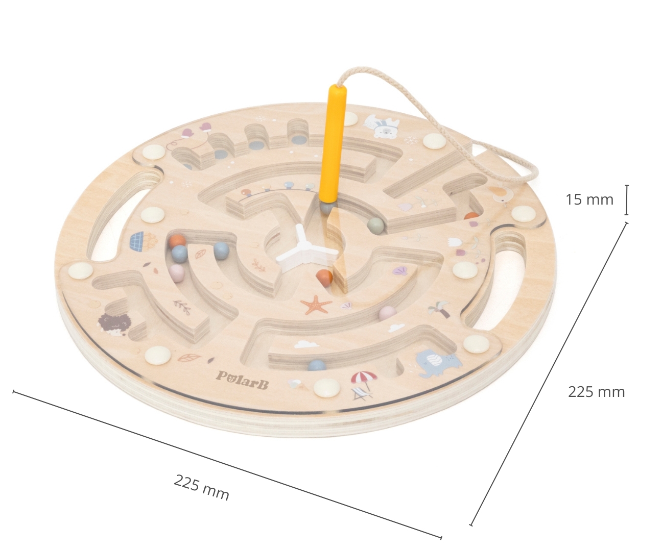 Viga 44283 PolarB Drewniany Labirynt Magnetyczny – Gra Zręcznościowa — zdjęcie 10