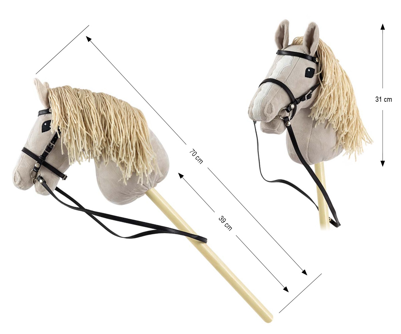 Milly Mally Hobby Plus Koń na Kiju Light Grey — zdjęcie 7