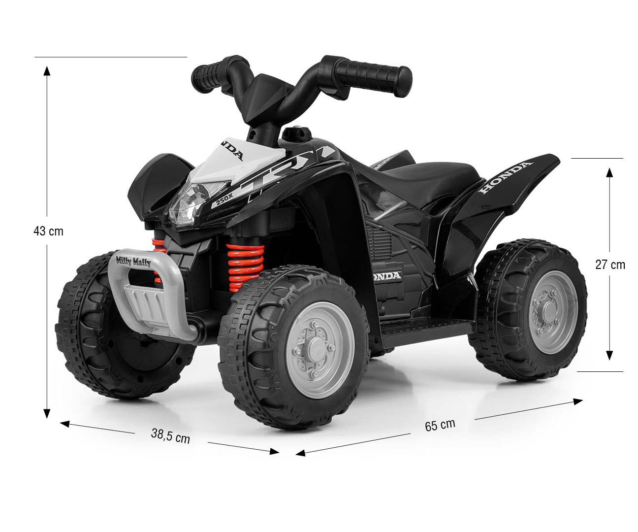 Pealeistutav sõiduk akuga Quad HONDA ATV Black - MillyMally