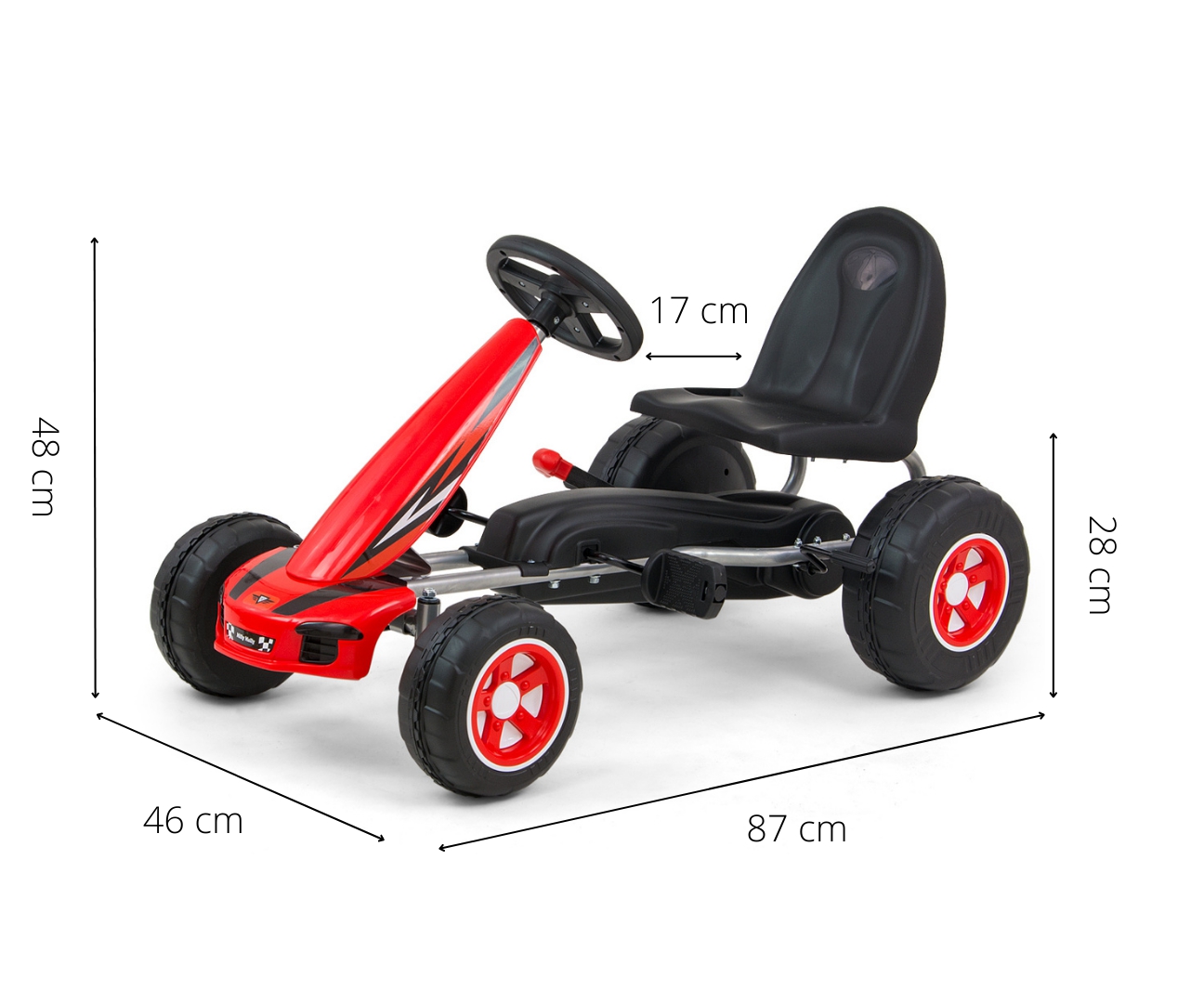 Milly Mally Gokart na pedały Viper Red — zdjęcie 8