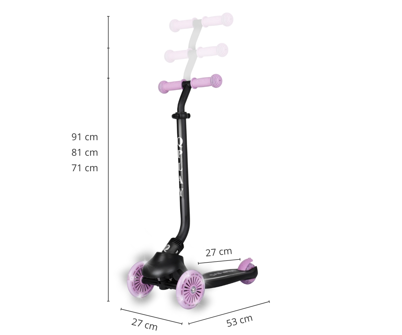 Qplay Hulajnoga Sema Evo 3w1 Violet — zdjęcie 9
