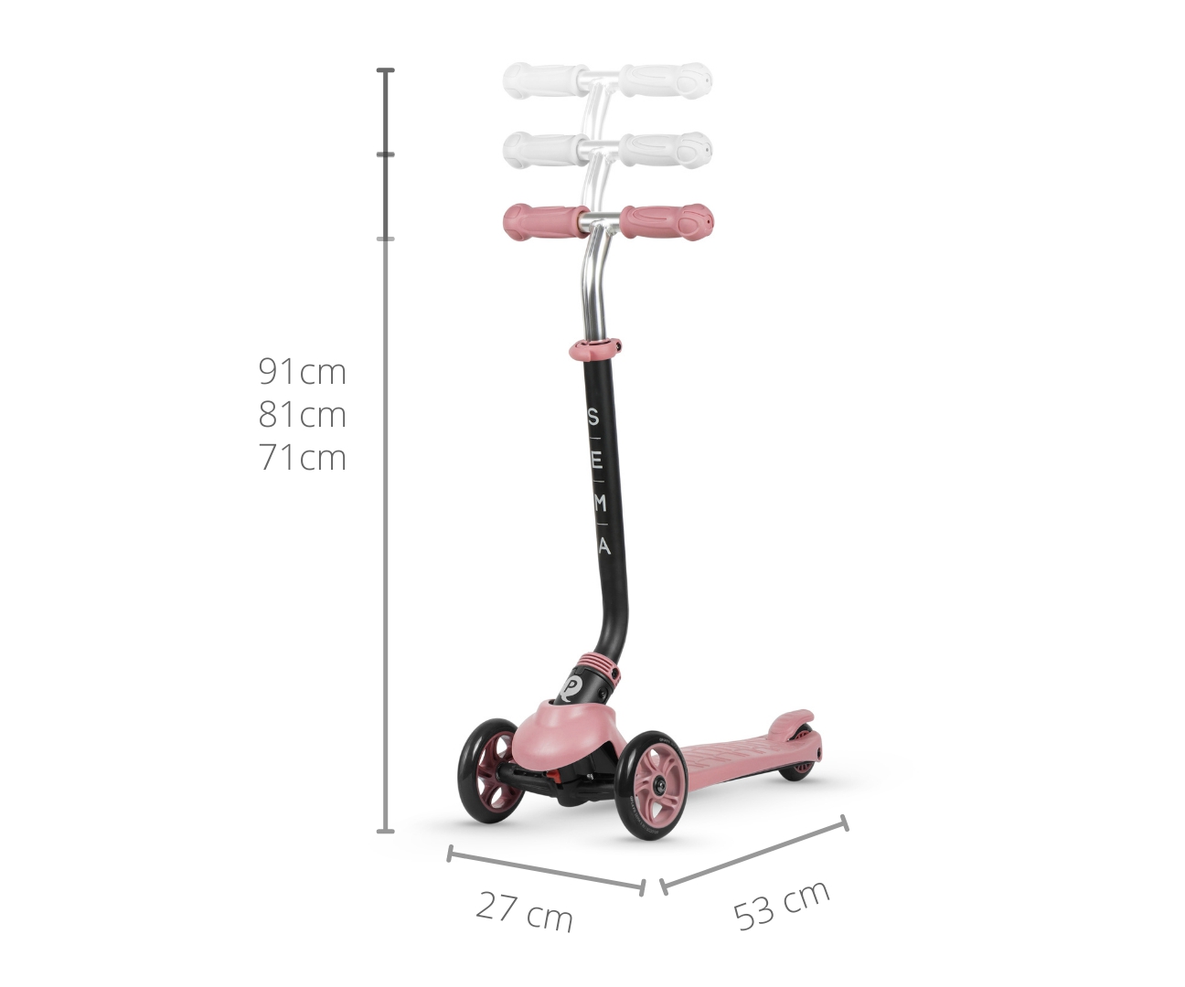 Qplay Hulajnoga Sema 3w1 Pink — zdjęcie 6