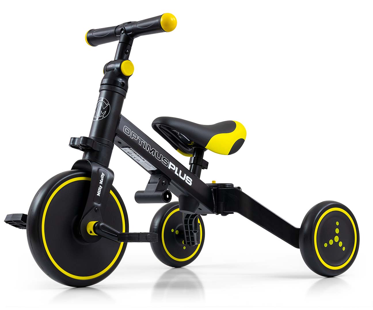 Milly Mally Rowerek 4w1 Optimus Plus Black — zdjęcie 5