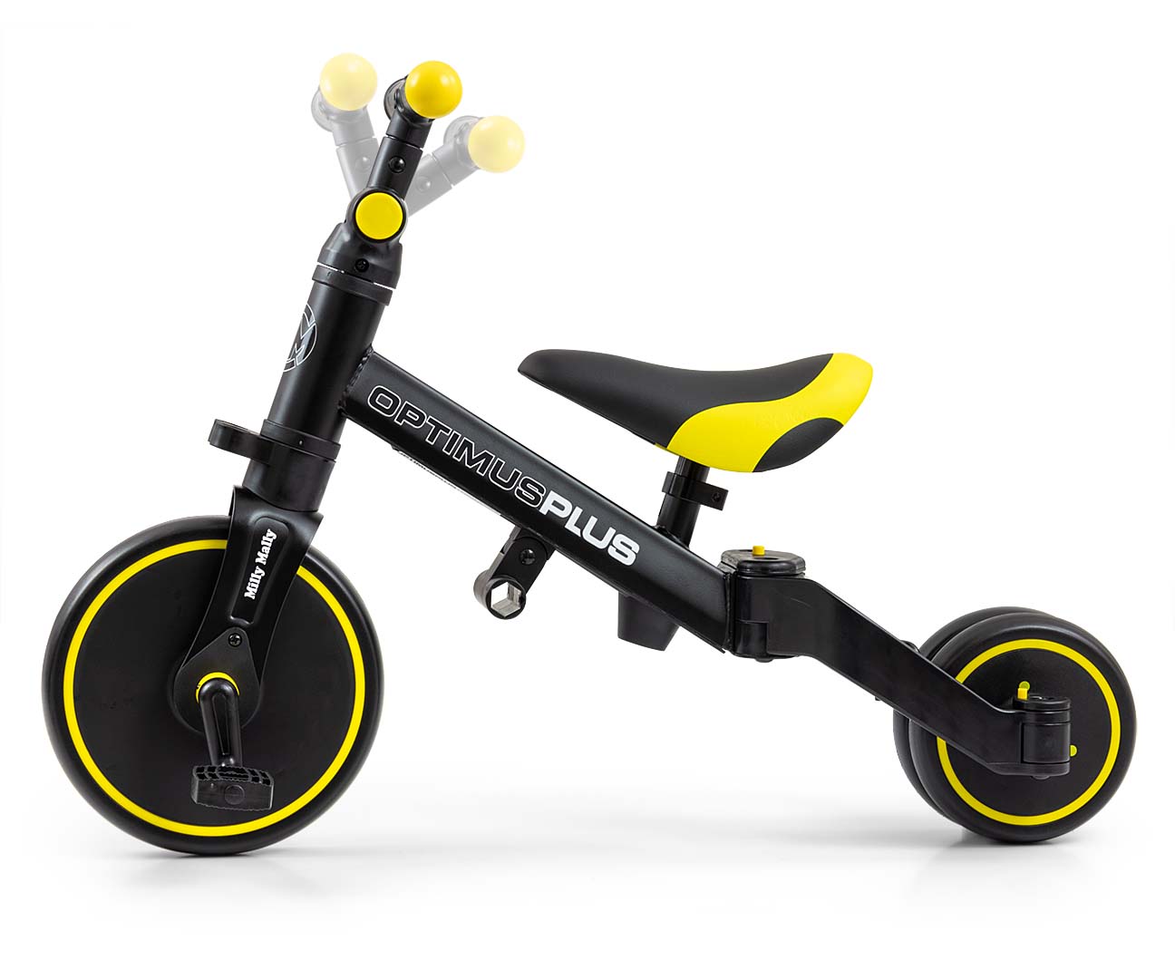 Milly Mally Rowerek 4w1 Optimus Plus Black — zdjęcie 9